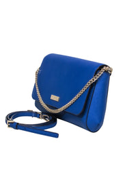 Current Boutique-Kate Spade - Blue Textured Leather Convertible Crossbody Bag