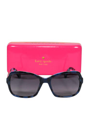 Current Boutique-Kate Spade - Blue Tortoise Shell Wayfarer-Style Sunglasses