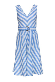 Current Boutique-Kate Spade - Blue & White Stripe Sleeveless Waist Sash Dress Sz 2