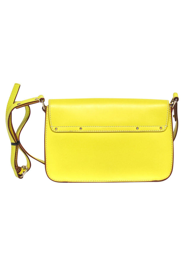 Kate Spade - Bright Yellow Leather Structured Crossbody – Current Boutique