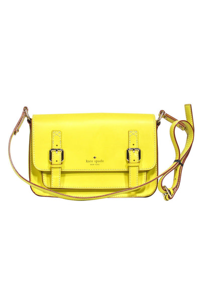 Current Boutique-Kate Spade - Bright Yellow Leather Structured Crossbody