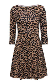 Current Boutique-Kate Spade - Brown Leopard Print A-Line Dress Sz 0