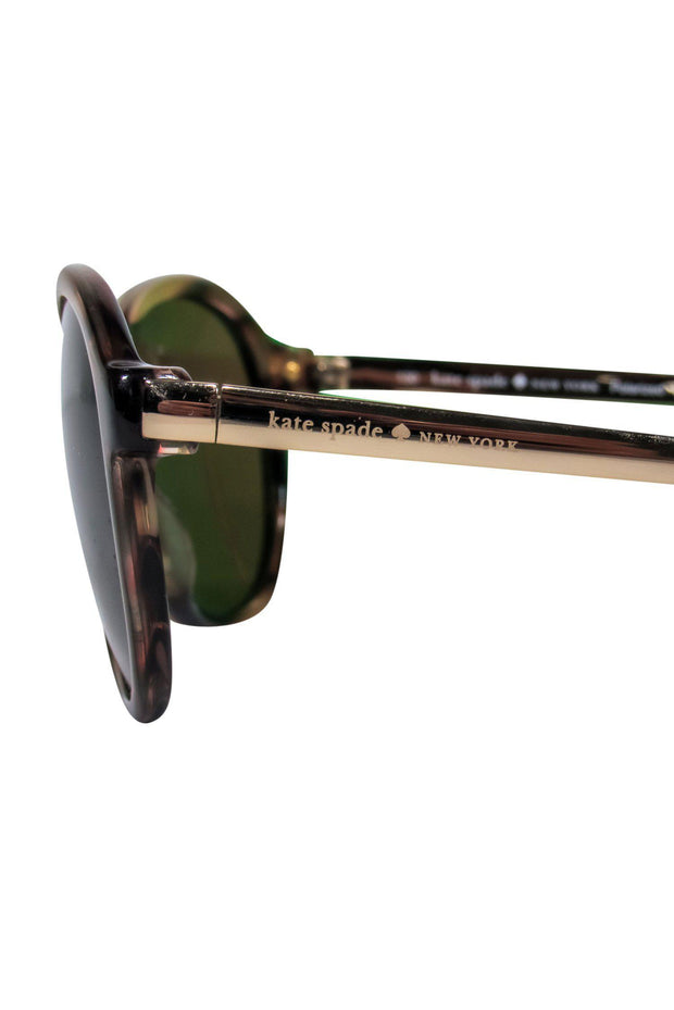 Current Boutique-Kate Spade - Brown Marbled Round Sunglasses