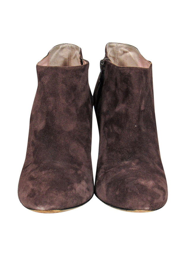 Current Boutique-Kate Spade - Brown Suede Heeled Booties Sz 10
