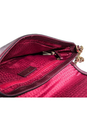 Current Boutique-Kate Spade - Burgundy Glossy Leather Handbag w/ Chain Strap
