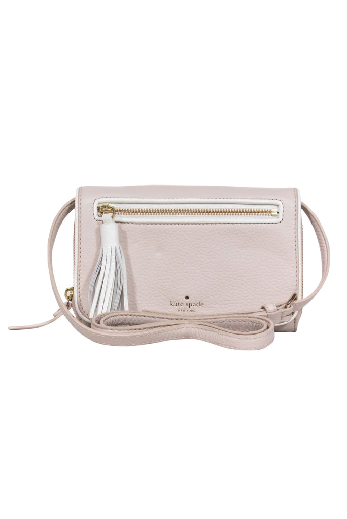 Kate Spade - Cream Pebbled Leather Harlow Crossbody Bag – Current Boutique