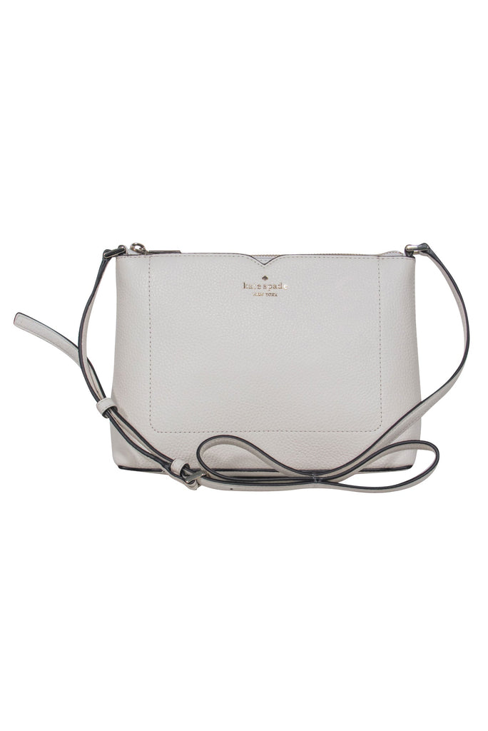 Kate Spade - Cream Pebbled Leather Harlow Crossbody Bag – Current Boutique