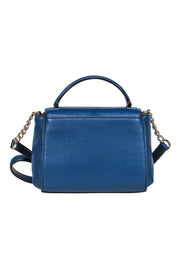Current Boutique-Kate Spade - Dark Blue Pebbled Leather Structured Crossbody