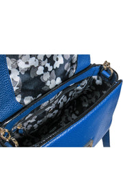 Current Boutique-Kate Spade - Dark Blue Pebbled Leather Structured Crossbody