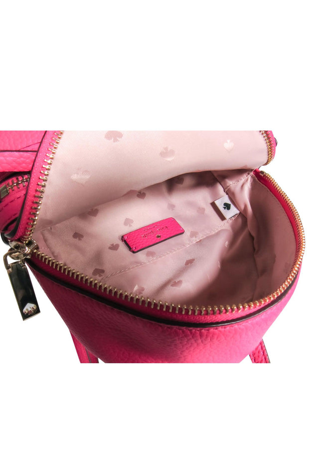 Current Boutique-Kate Spade - Fuchsia Textured Leather Mini Backpack