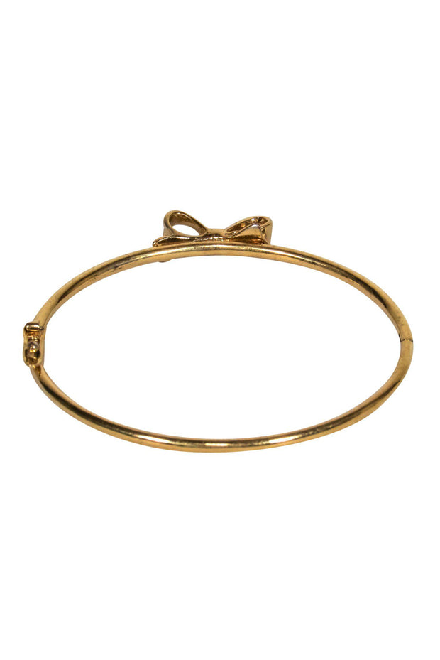 Current Boutique-Kate Spade - Gold Bangle w/ Mini Bow