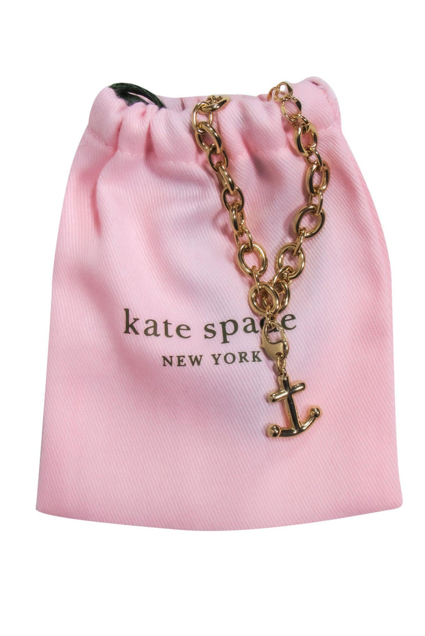 Current Boutique-Kate Spade - Gold Chain Anchor Charm Bracelet