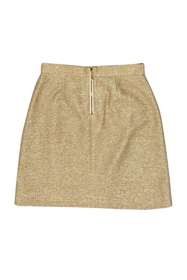 Current Boutique-Kate Spade - Gold Metallic Pencil Skirt Sz 2