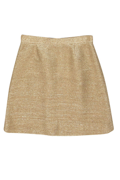 Current Boutique-Kate Spade - Gold Metallic Pencil Skirt Sz 2