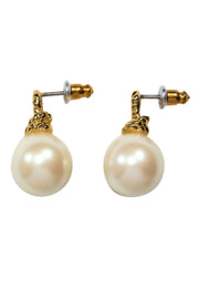 Current Boutique-Kate Spade - Gold Rope & Faux Pearl Drop Earrings
