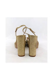 Current Boutique-Kate Spade - Gold Sparkle Heels w/ Bow Sz 9.5