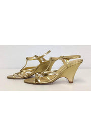 Current Boutique-Kate Spade - Gold Strappy Heels Sz 6