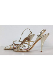 Current Boutique-Kate Spade - Gold Strappy Heels Sz 8