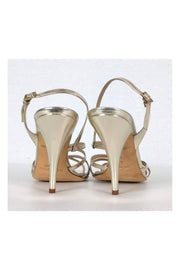 Current Boutique-Kate Spade - Gold Strappy Heels Sz 8