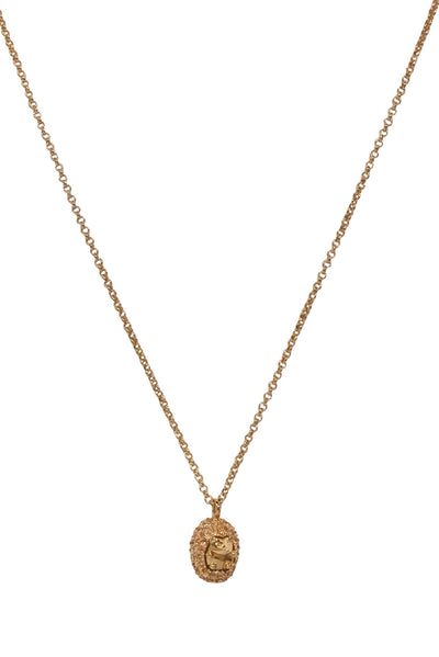 Current Boutique-Kate Spade - Gold-Toned Gem Hedgehog Pendant Necklace