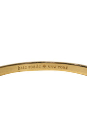 Current Boutique-Kate Spade - Hot Pink & Gold “Hot to Trot” Engraved Bangle