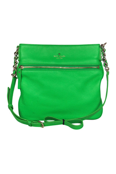 Current Boutique-Kate Spade - Kelly Green Pebbled Leather Crossbody