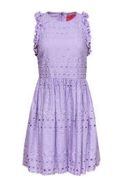 Current Boutique-Kate Spade - Lavender Ruffle Embroidered Fit & Flare Dress Sz 8