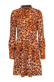 Current Boutique-Kate Spade - Leopard Print Long Sleeve Shirtdress Sz 8