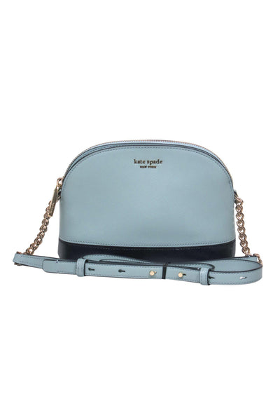 Current Boutique-Kate Spade - Light Blue & Navy Colorblocked Leather Crossbody