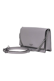 Current Boutique-Kate Spade - Light Gray Textured Leather "Cameron" Convertible Crossbody