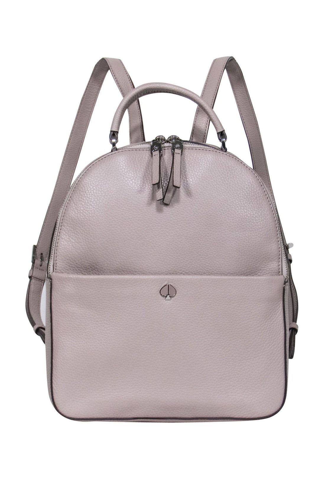 Kate Spade Light Grey Pebbled Leather Backpack Current Boutique