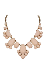 Current Boutique-Kate Spade - Light Pink & Gold Faux Gem Statement Necklace