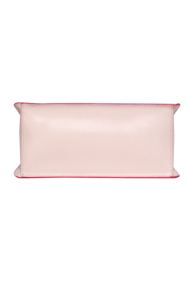 Current Boutique-Kate Spade - Light Pink Leather Structured Crossbody w/ Hot Pink Contrast