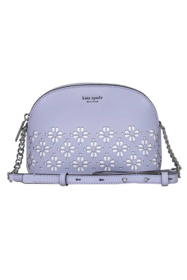 Current Boutique-Kate Spade - Lilac Small Leather Crossbody w/ Spade Cutouts