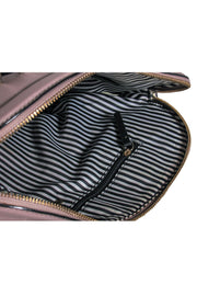 Current Boutique-Kate Spade - Mauve & Black Leather Colorblocked Convertible Satchel