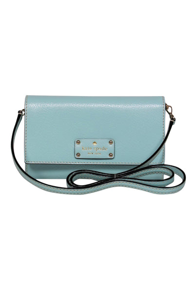 Current Boutique-Kate Spade - Mint Textured Leather Convertible Clutch