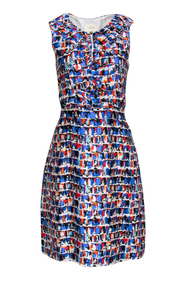 Current Boutique-Kate Spade - Multicolored Brush Stroke Print Dress Sz 10