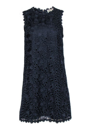 Current Boutique-Kate Spade - Navy Floral Lace Sleeveless Shift Dress Sz 6