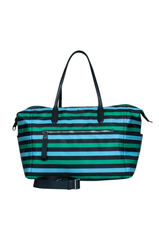 Kate Spade Southport Avenue Canvas/leather Blue stripe Mini MARIA bag purse  | eBay