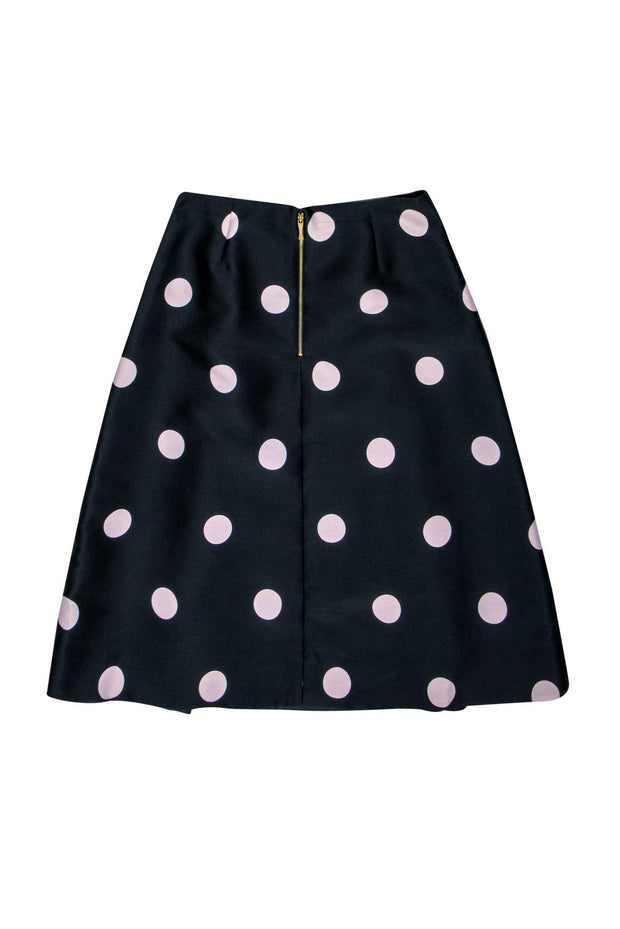 Current Boutique-Kate Spade - Navy & Pink Polka Dot Full Skirt Sz 8