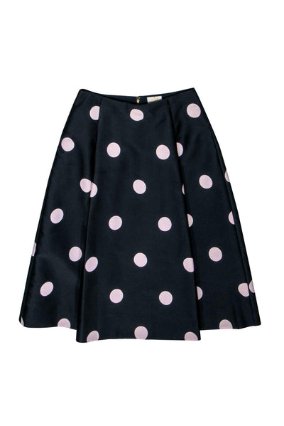 Current Boutique-Kate Spade - Navy & Pink Polka Dot Full Skirt Sz 8