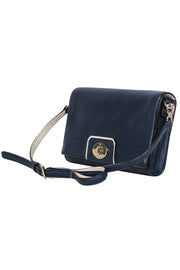 Current Boutique-Kate Spade - Navy Smooth Leather Crossbody w/ Cream Trim