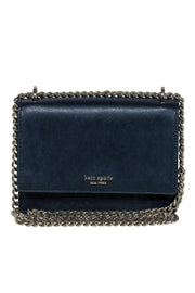 Current Boutique-Kate Spade - Navy Textured Leather Adjustable Chain Strap Mini Bag