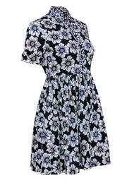 Current Boutique-Kate Spade - Navy & White Cotton Floral Print Collared Dress Sz XS