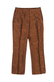 Current Boutique-Kate Spade - Orange & Black Leopard Print Straight Leg Trousers Sz 4