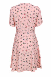 Current Boutique-Kate Spade - Pink Floral Print Short Sleeve Fit & Flare Mini Dress Sz 6