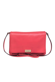 Current Boutique-Kate Spade - Pink Leather Fold-Over Crossbody Purse