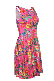 Current Boutique-Kate Spade - Pink & Multicolor Floral Print Sleeveless A-Line Dress Sz 8