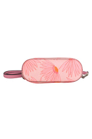 Current Boutique-Kate Spade - Pink & Orange Textured Leather Floral Print Crossbody Bag