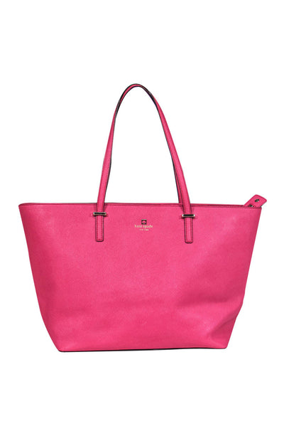 Current Boutique-Kate Spade - Pink Smooth Leather Large Tote